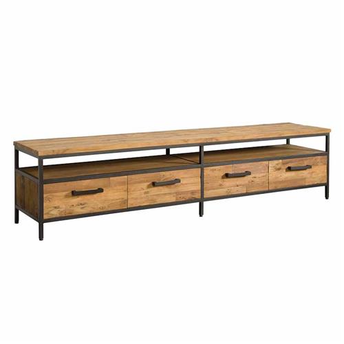 TV Schrank braun Altholz 200 cm, Fernsehschrank braun mit Schublade Altholz, Länge 200 cm