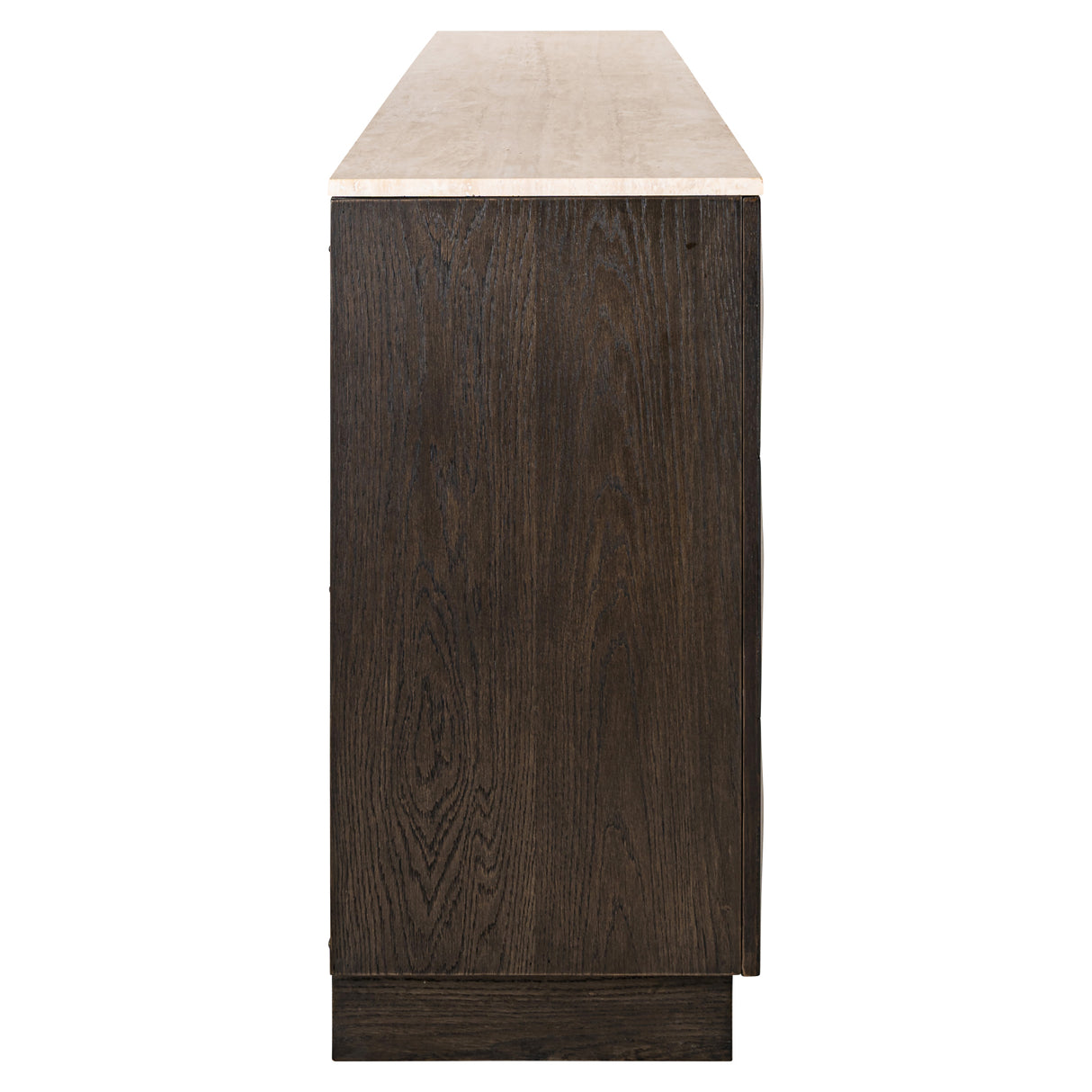 Sideboard braun Eiche furniert, Anrichte braun Travertins, Breite 225 cm