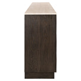 Sideboard braun Eiche furniert, Anrichte braun Travertins, Breite 225 cm