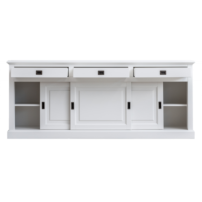 Sideboard weiß Landhausstil, Anrichte weiß Landhaus, Breite 230 cm