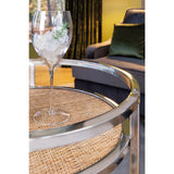 Servierwagen Glas Metall, Barwagen Silber, Trolley Silber