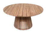 Gartentisch rund Holz Teak, runder Gartentisch Massivholz, Durchmesser 120 cm
