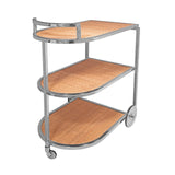Servierwagen Glas Metall, Barwagen Silber, Trolley Silber