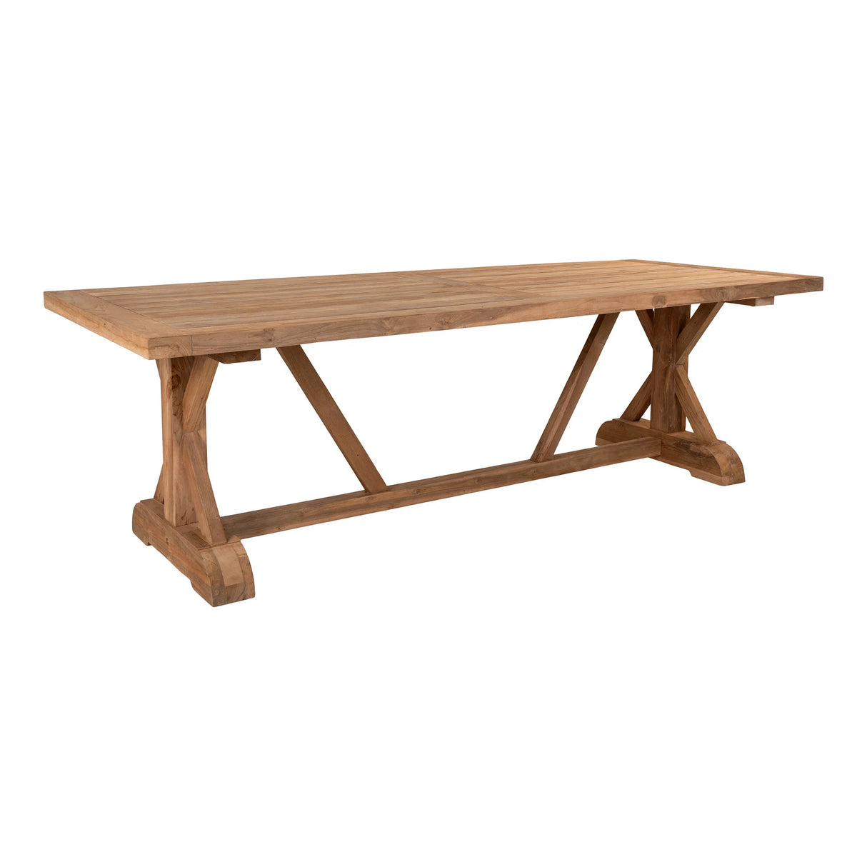 Gartentisch Teak-Holz, Gartenesstisch Naturholz-braun, Länge 240 cm