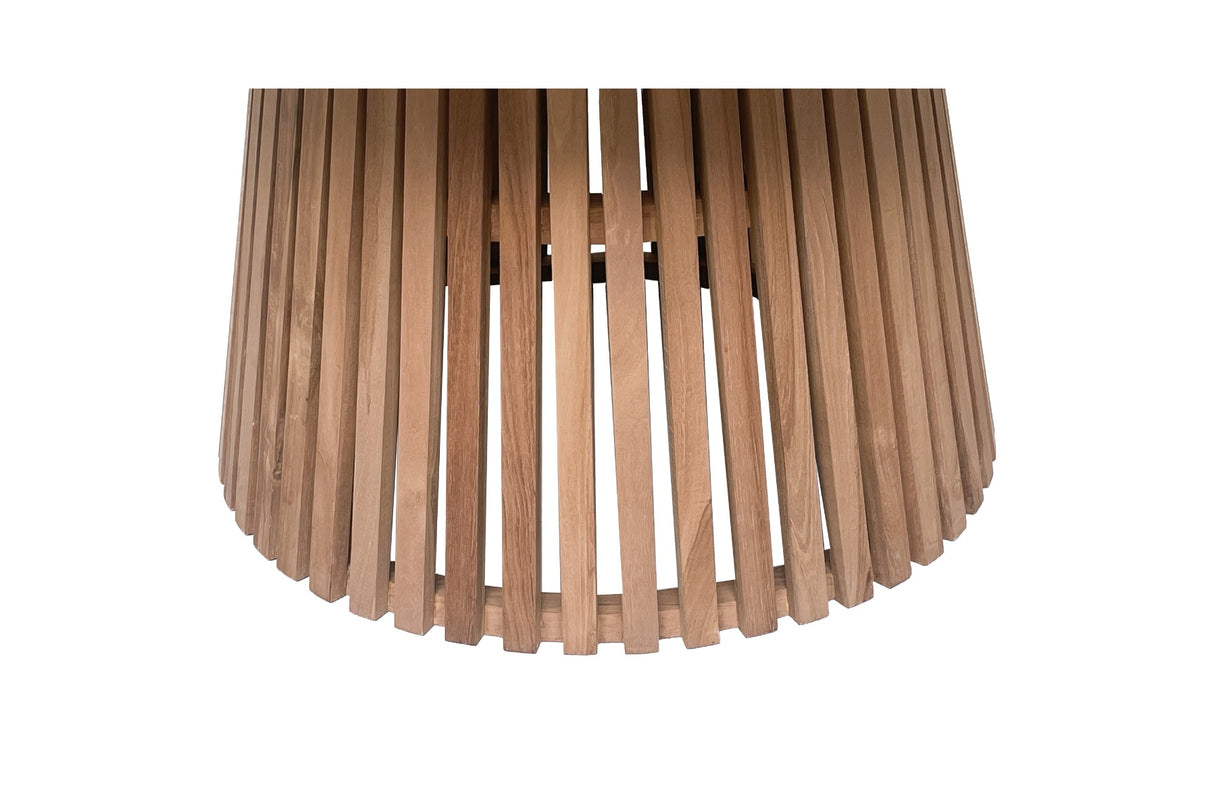 Gartentisch rund Holz Teak, runder Gartentisch Massivholz, Durchmesser 120 cm
