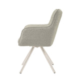 Stuhl beige Stuhlbeine drehbar,  Esszimmerstuhl Farbe beige-Sand, Stuhl Federkern,  Breite 62 cm
