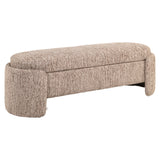 Sitzbank taupe-braun, Schlafzimmerbank taupe, Breite 150 cm