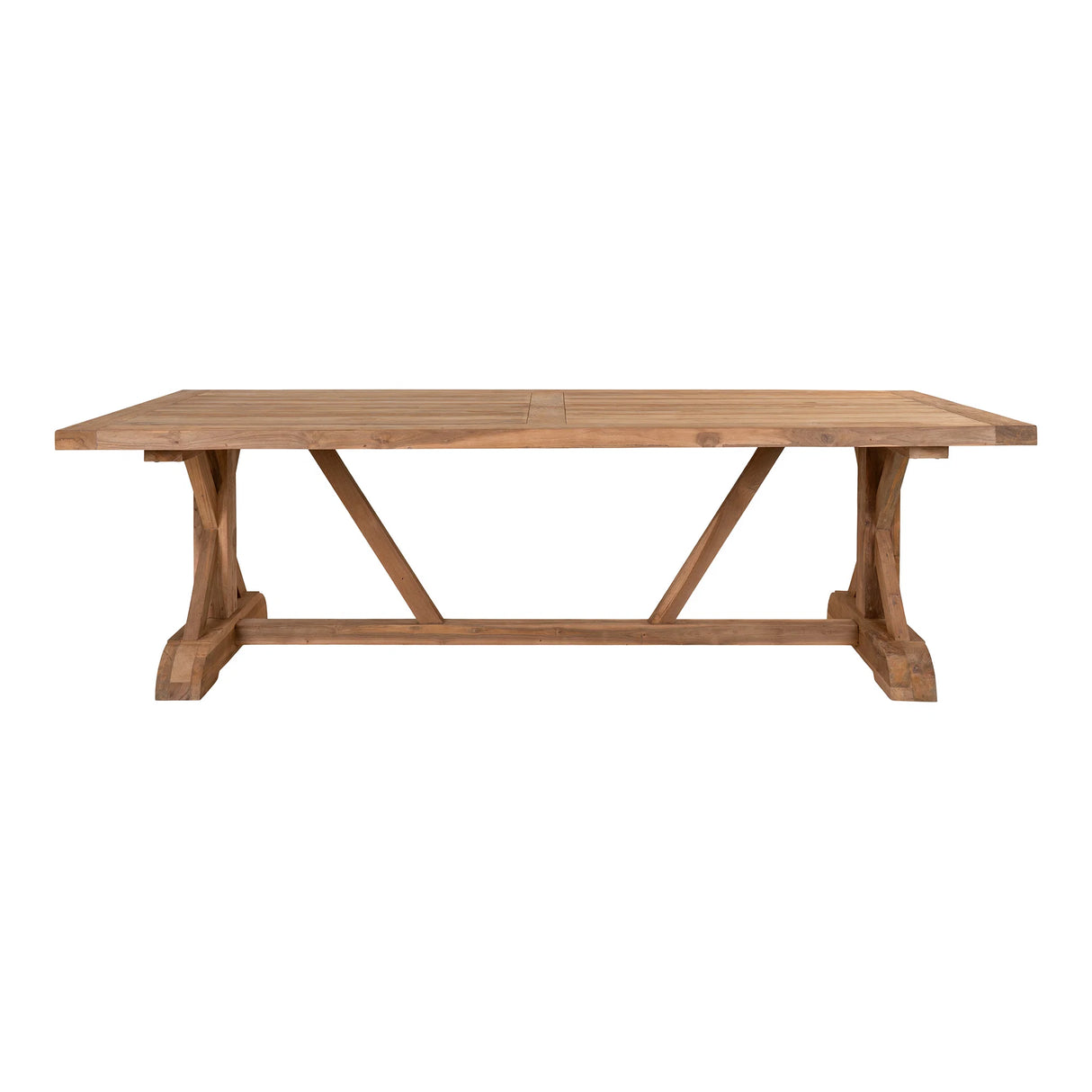 Gartentisch Teak-Holz, Gartenesstisch Naturholz-braun, Länge 240 cm
