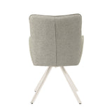 Stuhl beige Stuhlbeine drehbar,  Esszimmerstuhl Farbe beige-Sand, Stuhl Federkern,  Breite 62 cm