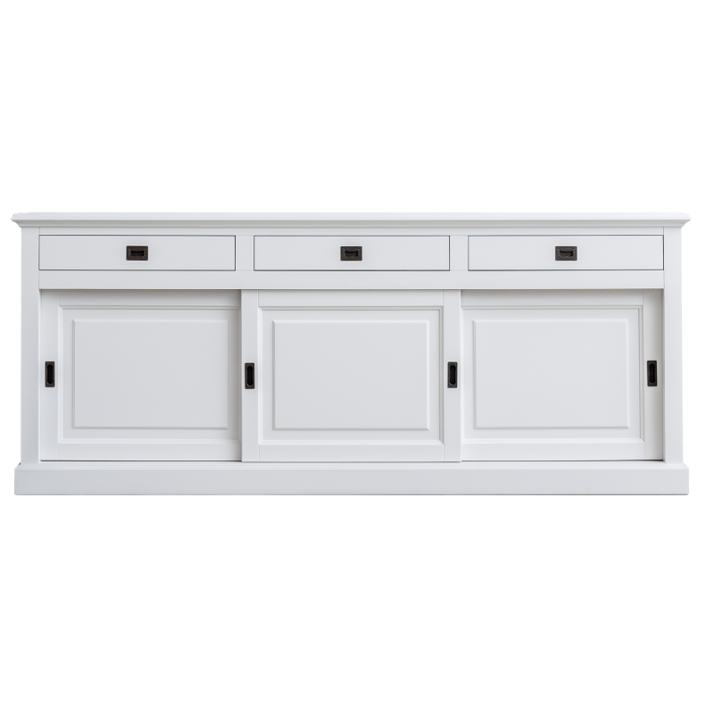Sideboard weiß Landhausstil, Anrichte weiß Landhaus, Breite 230 cm