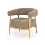 Sessel taupe, moderner Sessel Holz-Gestell
