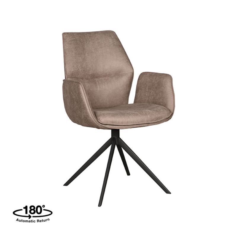 Stuhl taupe drehbar, drehbarer Esszimmerstuhl taupe