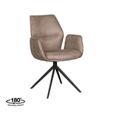 Stuhl taupe drehbar, drehbarer Esszimmerstuhl taupe