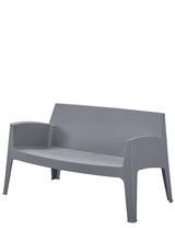 Gartenbank anthrazit Kunststoff, Breite 119 cm