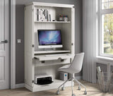 Homeoffice-Schrank weiß Landhaus,  Computerschrank weiß Landhaus, Breite 100 cm