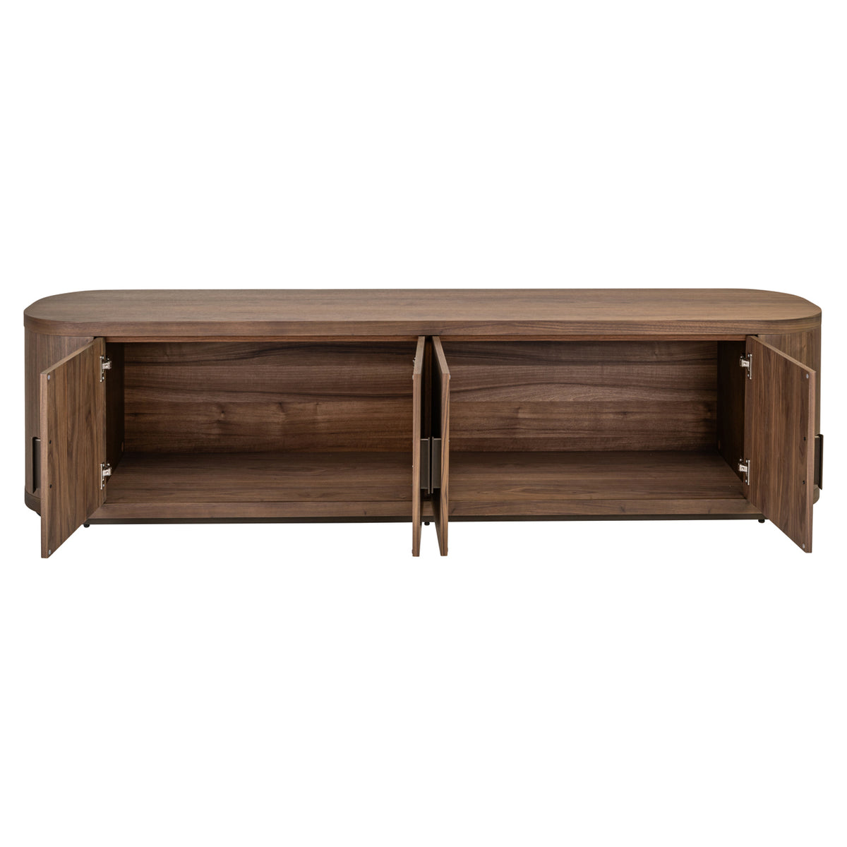 TV Schrank braun Fernsehschrank oval braun, Lowboard braun, Breite 200 cm