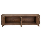 TV Schrank braun Fernsehschrank oval braun, Lowboard braun, Breite 200 cm