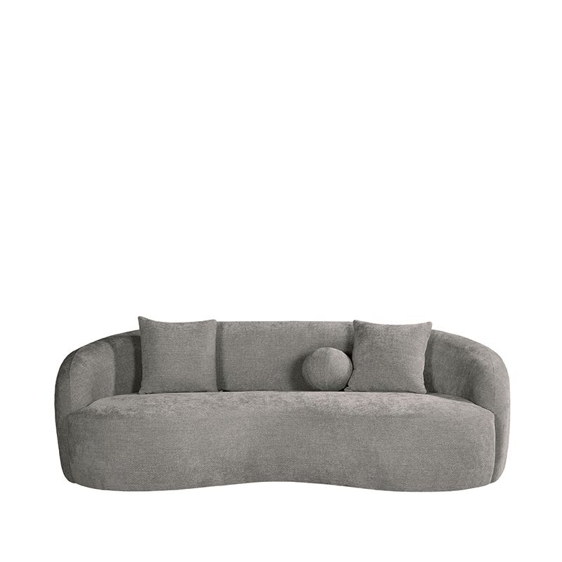 Sofa grau, 3 Sitzer Sofa grau, Breite 203 cm