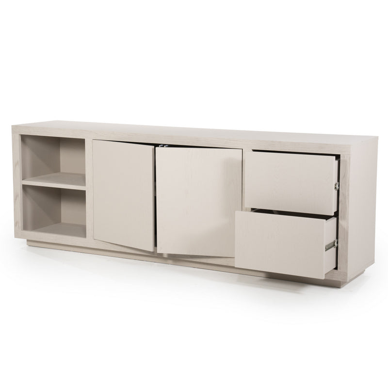 Sideboard taupe Eiche furniert, Anrichte taupe Eiche furniert,  Breite 200 cm