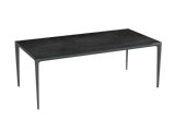 Outdoor Esstisch anthrazit Keramik, Gartentisch anthrazit, Maße 200 cm