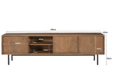 TV Schrank Holz massiv, Fernsehschrank braun Holz, Länge 180 cm