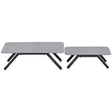 Gartencouchtisch anthrazit Metall, Couchtisch Aluminium anthrazit, Maße 86x86 cm