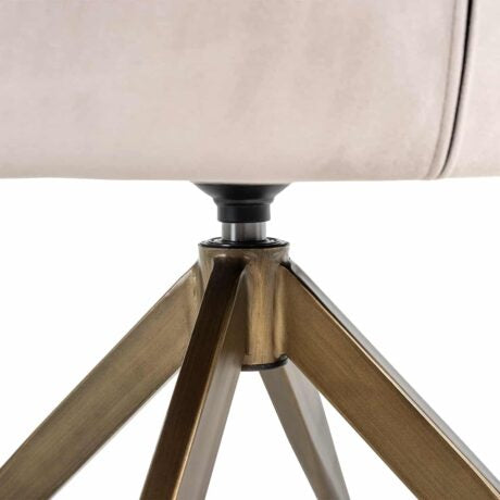 Stuhl beige Samt, Stuhl mit Lehne drehbar