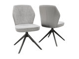 Chair grey swivelling, chair upholstered light grey