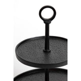Etagere schwarz, Metall Etagere schwarz, Höhe 37 cm