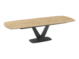 Esstisch Eiche hell Keramik-Tischplatte, Esstisch ausziehbare Tischplatte Eicheoptik, Tisch Keramik,  Tisch ausziehbar Tischplatte Natureiche,  Breite 200-260 cm