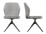 Chair grey swivelling, chair upholstered light grey