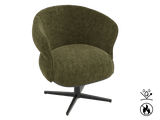 Chair green swivel, Chair upholstered green