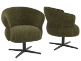 Chair green swivel, Chair upholstered green