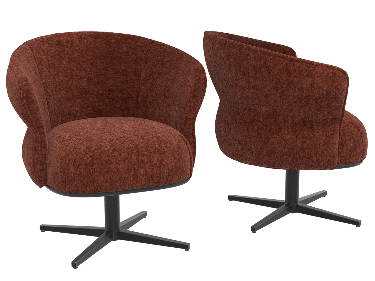 Chair red swivel, Chair upholstered red