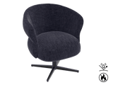 Chair blue swivel, Chair upholstered dark blue