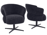 Chair blue swivel, Chair upholstered dark blue
