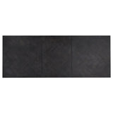 Esstisch schwarz Silber, ausziehbarer Tisch schwarz, Tisch verchromt, Breite 195-265 cm