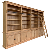 Bücherschrank Eiche Landhaus , Bücherschrank Landhausstil Eiche, Schrank Landhaus, Breite 400 cm