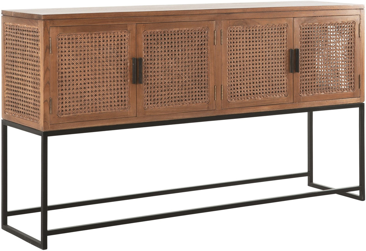 Sideboard Rattan, Sideboard braun, Breite  160 cm