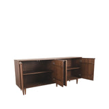 Sideboard Nussbaum-braun Eiche Massivholz, Anrichte Eiche-Natur Holz, Breite 200 cm