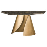 Konsole schwarz-braun-Gold, Wandkonsole Marmor, Breite 150 cm