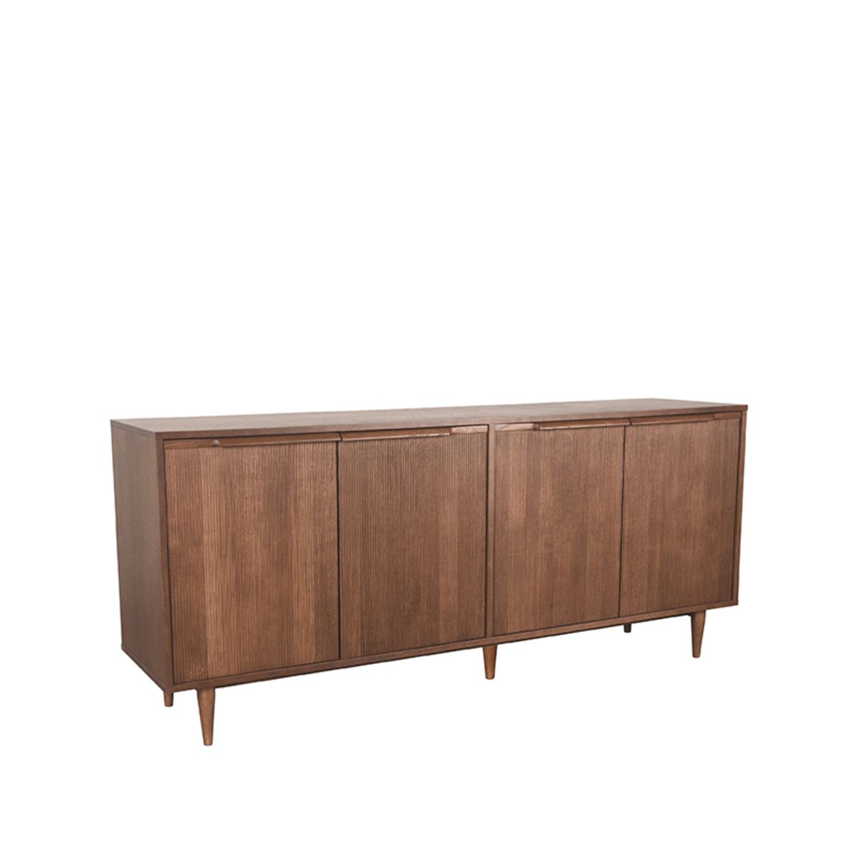 Sideboard Nussbaum-braun Eiche Massivholz, Anrichte Eiche-Natur Holz, Breite 200 cm