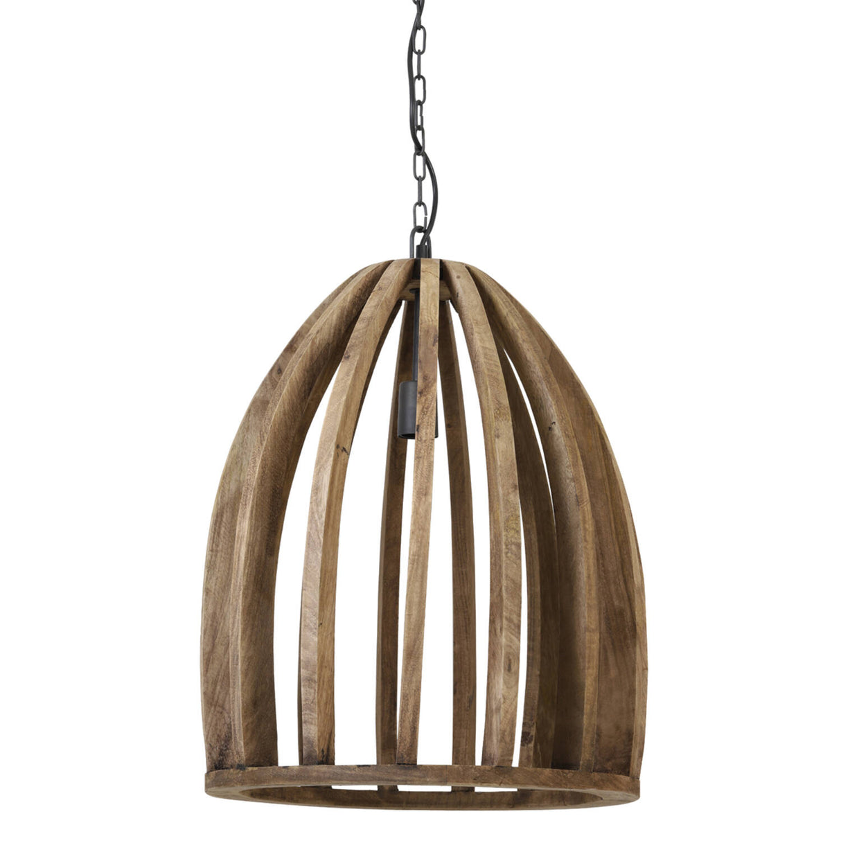Hängeleuchte Holz, Hängelampe Holz-Metall, Ø 47 cm
