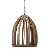Hängeleuchte Holz, Hängelampe Holz-Metall, Ø 47 cm