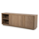 Sideboard hellbraun Eiche furniert, Anrichte braun Eiche furniert, Breite 200 cm