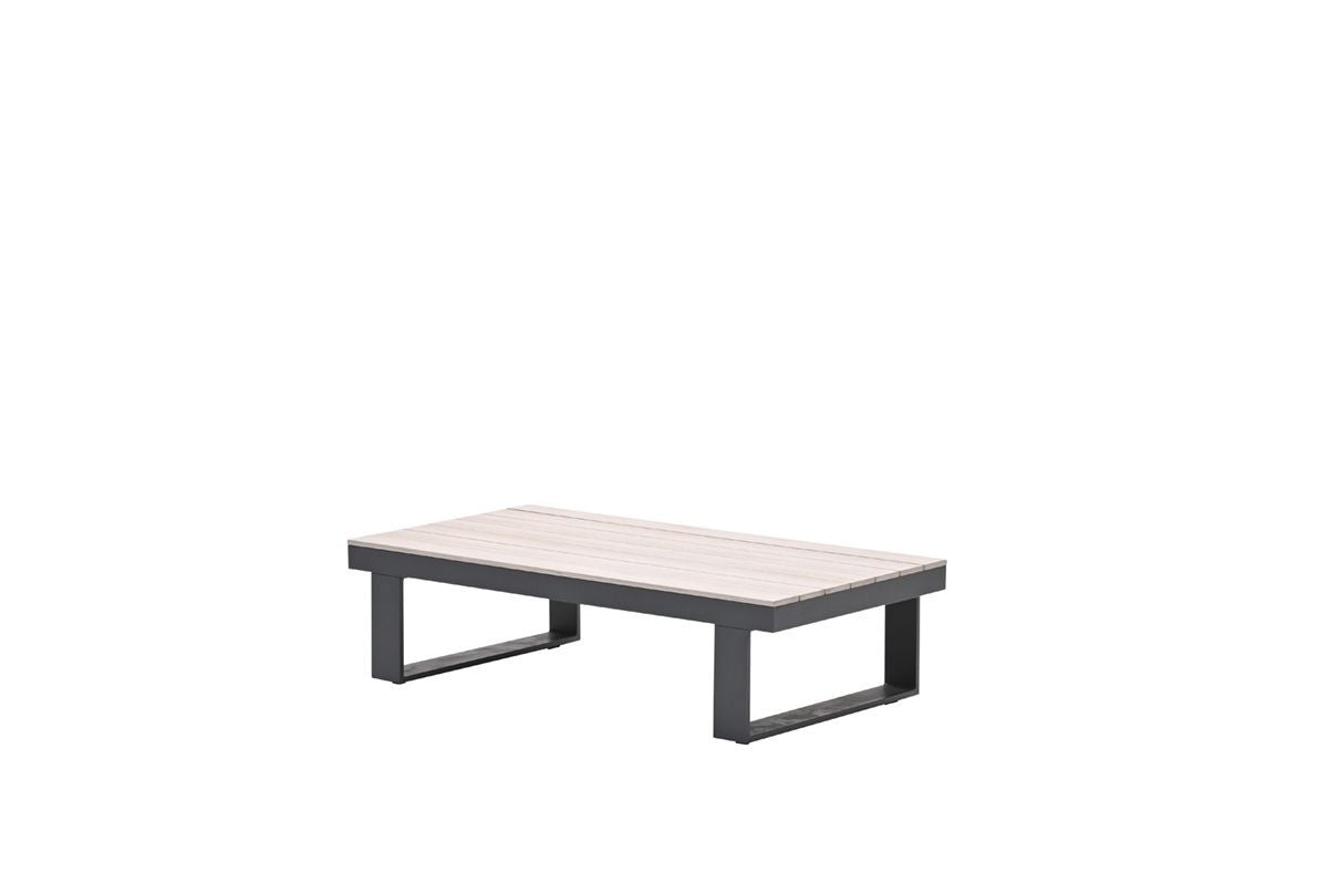 Gartencouchtisch anthrazit-grau, Gartenmöbel Garten-Couchtisch, Länge 130 cm