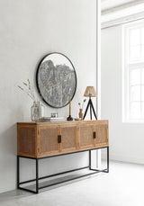 Sideboard Rattan, Sideboard braun, Breite  160 cm