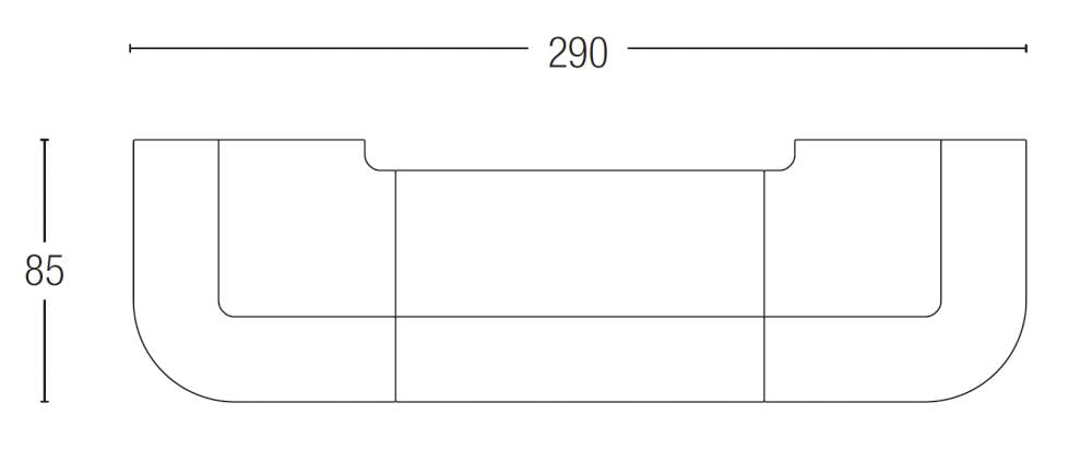 Bar weiß outdoor Bar, Bartheke Kunststoff, outdoor Bartresen mit Beleuchtung, Bar outdoor, Breite 290 cm