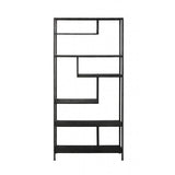 Metall Regal schwarz Industriedesign, Bücherregal Metall schwarz, Breite 100 cm