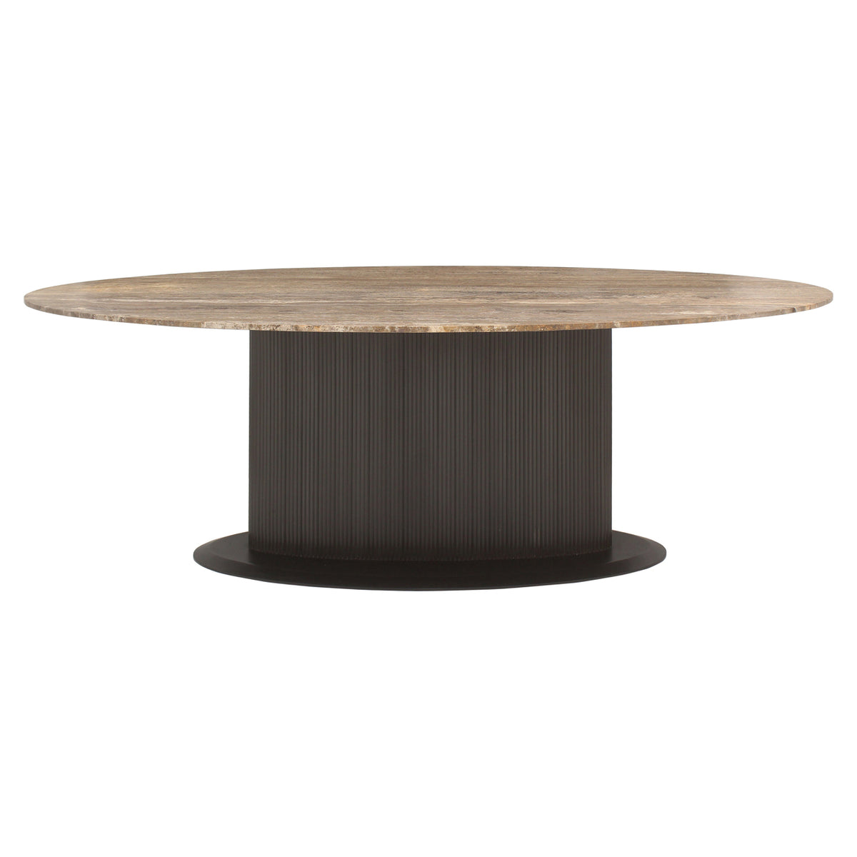 Ovaler Esstisch schwarz , Tisch oval Metallfuß, Esstisch oval schwarz, Breite 235 cm